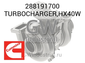 TURBOCHARGER,HX40W — 288191700