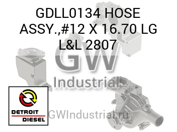HOSE ASSY.,#12 X 16.70 LG L&L 2807 — GDLL0134