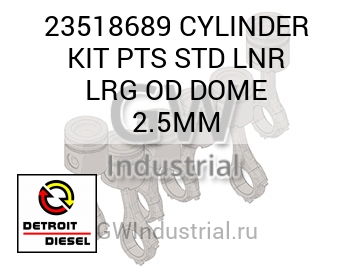 CYLINDER KIT PTS STD LNR LRG OD DOME 2.5MM — 23518689