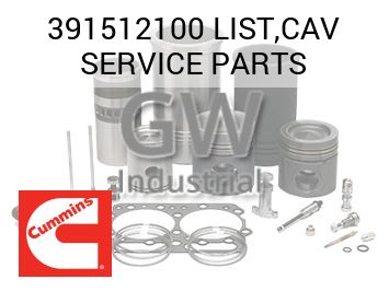 LIST,CAV SERVICE PARTS — 391512100