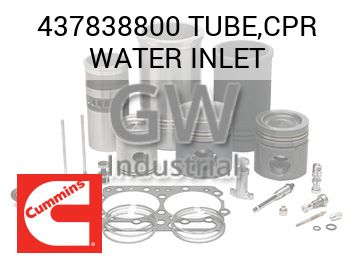 TUBE,CPR WATER INLET — 437838800