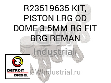 KIT, PISTON LRG OD DOME 3.5MM RG FIT BRG REMAN — R23519635