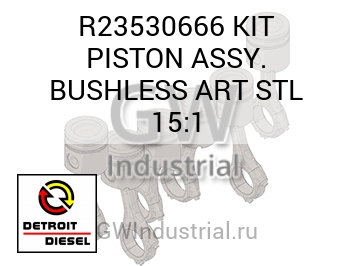 KIT PISTON ASSY. BUSHLESS ART STL 15:1 — R23530666
