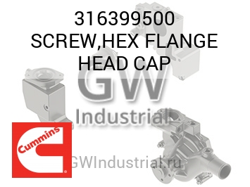 SCREW,HEX FLANGE HEAD CAP — 316399500