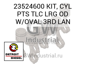 KIT, CYL PTS TLC LRG OD W/OVAL 3RD LAN — 23524600