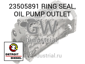 RING SEAL, OIL PUMP OUTLET — 23505891