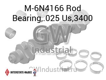 Rod Bearing,.025 Us,3400 — M-6N4166