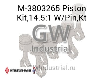 Piston Kit,14.5:1 W/Pin,Kt — M-3803265