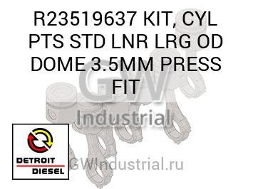 KIT, CYL PTS STD LNR LRG OD DOME 3.5MM PRESS FIT — R23519637